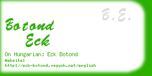 botond eck business card